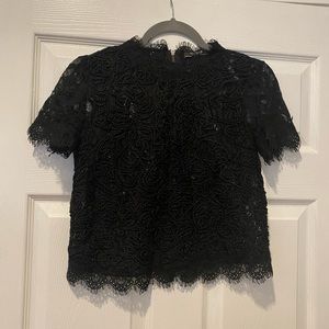 Zara Black Lace Crop Top